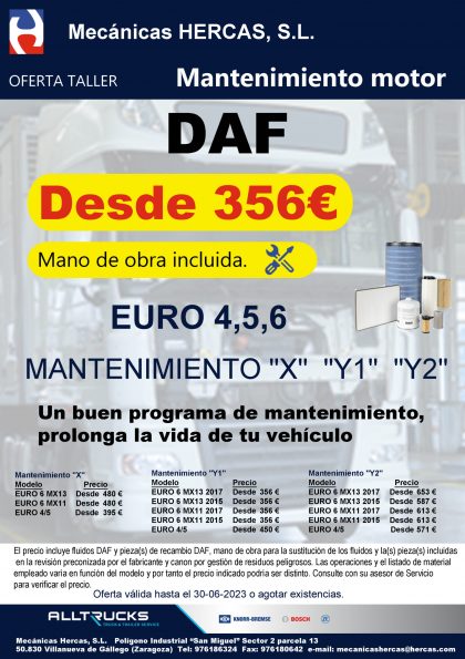 Promoción mantenimientos DAF